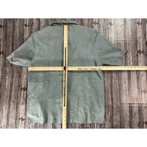 J. Lindeberg Shorty SS Suede Shirt color dream blue sz L NWT MSPR 499 - Picture 5 of 5